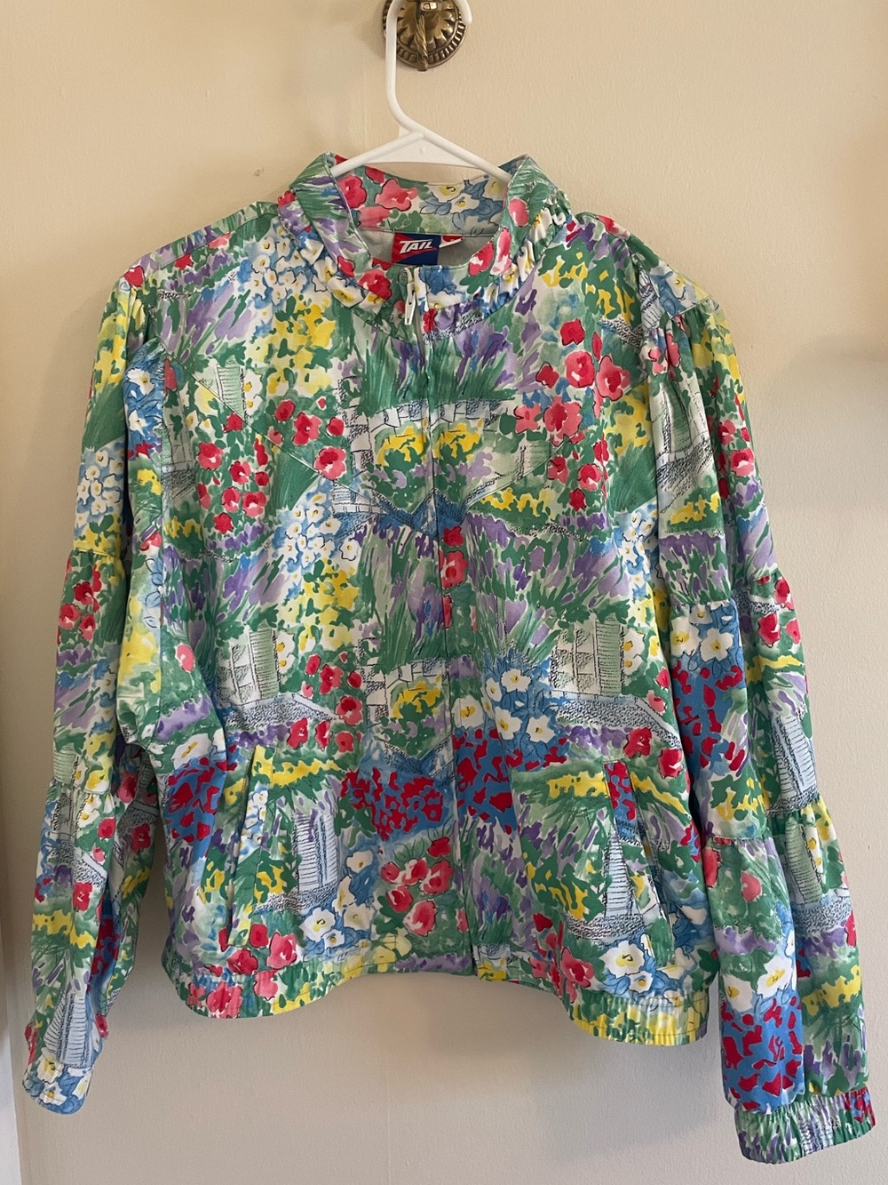 Vintage Light Jacket with Flowers